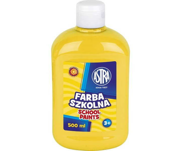 Farba Szkolna 500 ml. Żółta ASTRA