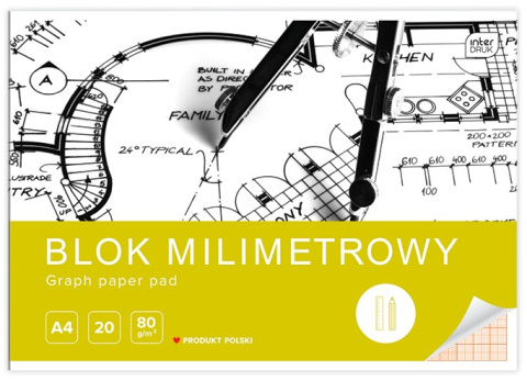 BLOK MILIMETROWY A3 20 KARTEK , INTERDRUK