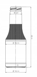 BUTELKA NA SOK 500 ml. LUCIDA Z NAKRĘTKĄ FI 43 a'8