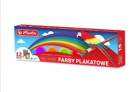 FARBY PLAKATOWE 14 kol. PREMIUM , HERLITZ