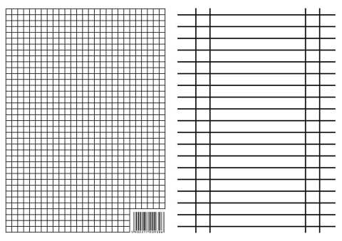 LINIUSZEK A5 KRATKA # LINIA = 170 g. , INTERDRUK