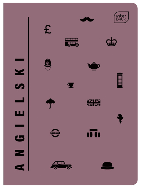 ZESZYT A5 60 KARTEK # KRATKA TEMATYCZNY JĘZYK ANGIELSKI , INTERDRUK