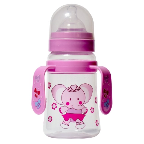 D.B 421 BUTELKA PLAST. 250 ml. z dekoracją B421