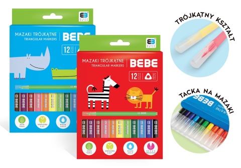 I.MAZAKI TRÓJKĄTNE 12 KOL. KIDS BBI