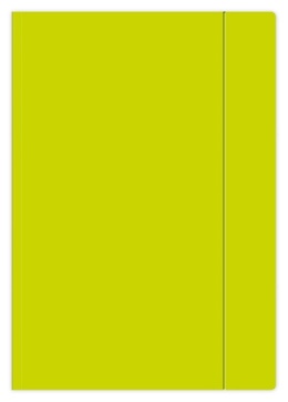 I.TECZKA Z GUMKĄ A4+ FLUO LIMONKOWA a'10
