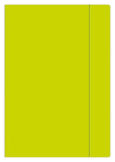 I.TECZKA Z GUMKĄ A4+ FLUO LIMONKOWA a'10