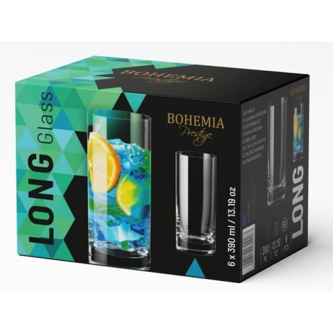 802183 BOHEMIA PRESTIGE SZKL.LONG DRINK 390ml.6szt