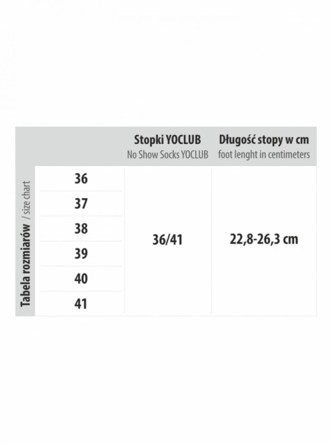 SC-SKB-115 STOPKI DAMSKIE NISKO WYCIĘTE ABS 36-41