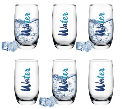 908916 SZKLANKA WYSOKA 320ML WATER 6SZT