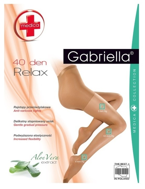 G-RAJSTOPY MEDICA RELAX 40 den. 2 BEIGE CODE 111