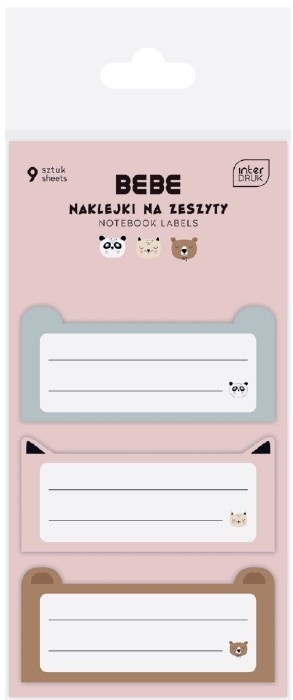 I.NAKLEJKI NA ZESZYT 9 SZT. BB FRIENDS GIRL