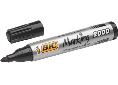 BIC-MARKER PERMANENTNY ECO OKRĄGŁY CZARNY a'12