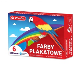 HERLITZ-560374 FARBY PLAKATOWE 6 kol. 20 ml.