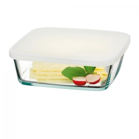 204258 MISKA KWADRATOWA Z POKRYWKĄ 21cm. 71448