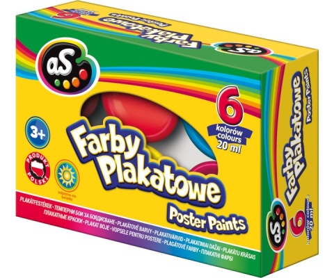 ASTRA-240012 FARBY SZKOLNE AS 6 kol. 20 ml.