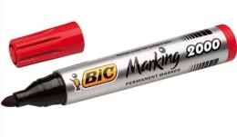 BIC-MARKER PERMANENTNY ECO OKRĄGŁY CZERWONY a'12