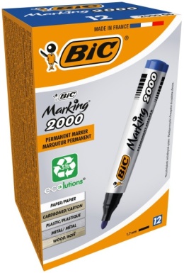 BIC-MARKER PERMANENTNY ECO OKRĄGŁY NIEBIESKI a'12