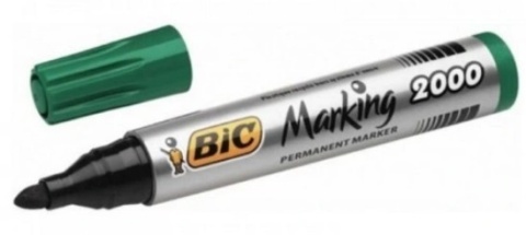 BIC-MARKER PERMANENTNY ECO OKRĄGŁY ZIELONY a'12