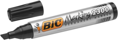 BIC-MARKER PERMANENTNY ECO ŚCIĘTY CZARNY a'12