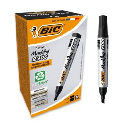 BIC-MARKER PERMANENTNY ECO ŚCIĘTY CZARNY a'12