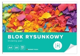 I.BLOK RYSUNKOWY A4 20 KARTEK BIAŁY