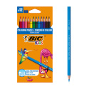 KREDKI OŁÓWKOWE KIDS TROPICOLOR 12 kol. , BIC