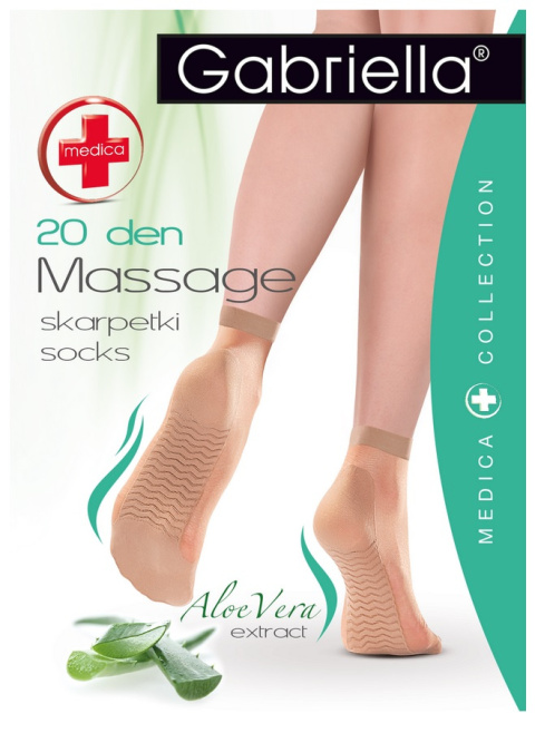 SKARPETKI MEDICA MASSAGE ALOE VERA 20 den. CZARNY / NERO CODE 623 , GABRIELLA