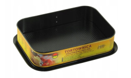 TORTOWNICA BLACHA PROSTOKĄTNA 34x24 cm. NON-STICK , SNB