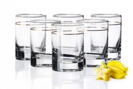 658640 LITERATKA ZŁOTY PASEK 150ML 6SZT GLASMARK