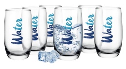 908916 SZKLANKA WYSOKA 320ML WATER 6SZT