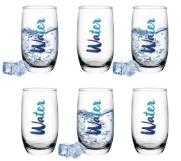 908916 SZKLANKA WYSOKA 320ML WATER 6SZT