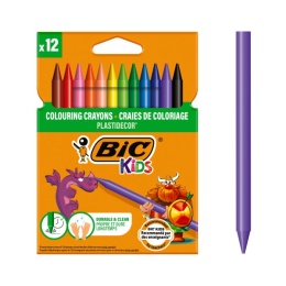 BIC-KREDKI PLASTIDECOR 12 KOLORÓW
