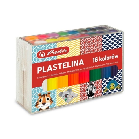 HERLITZ-582635 PLASTELINA 16 kol. CUTE ANIMALS