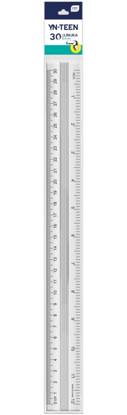 I.LINIJKA ALUMINIOWA 30 cm.