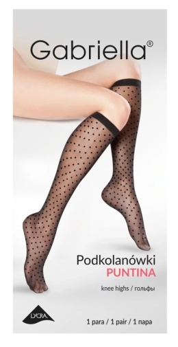 G-PODKOLANÓWKI PUNTINA NERO CZARNE CODE 508