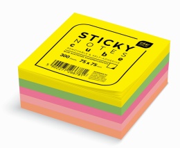 I.KOSTKA BLOK KART. SAMOPRZ. 75x75 mm. NEON