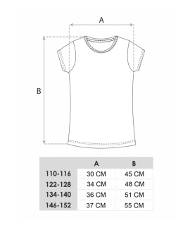 SC-PKK-0116 T-SHIRT DZIEWCZ JASNY RÓŻ 110-116 cm