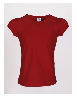 SC-PKK-0116 T-SHIRT DZIEWCZĘCY CZERWONY 110-116 cm