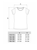 SC-PKK-0116 T-SHIRT DZIEWCZĘCY CZERWONY 134-140 cm
