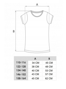 SC-PKK-0117 T-SHIRT BIAŁY 158-164 cm