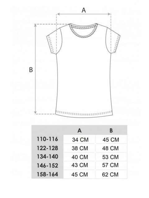 SC-PKK-0117 T-SHIRT BŁĘKITNY 146-152 cm