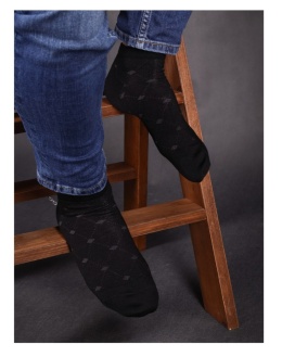 SC-SKA-0199 SKARPETY MĘSKIE BAMBUS CZARNE 39-42