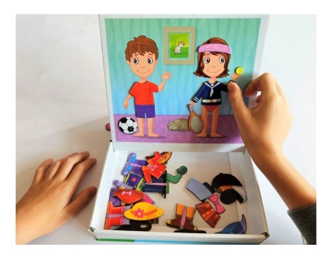 -026801 PUZZLE MAGNETYCZNE UKŁADANKA UBRANKA
