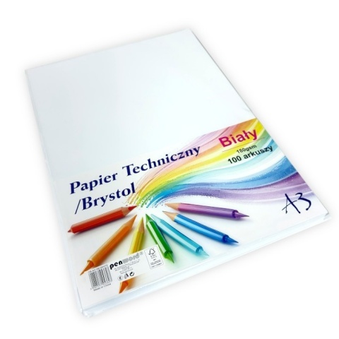 Papier Techniczny / Brystol A3 Biały 180g CB-A3-180 | Penword
