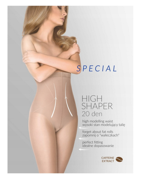 RAJSTOPY MODELUJĄCE HIGH SHAPER 20 den 2 NERO CODE 718 , GABRIELLA