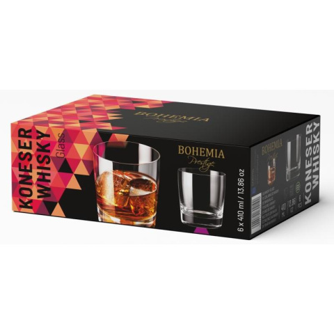 SZKLANKI DO NAPOI DRINKÓW 410 ml 6 sztuk KONESER PRESTIGE , BOHEMIA SZKLANKI DO NAPOI DRINKÓW 410 ml 6 sztuk KONESER PRESTIGE , BOHEMIA