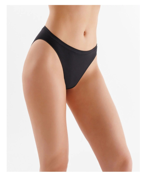 MAJTKI BEZSZWOWE BIKINI HI-LEG BRIEFS S CZARNE BLACK CODE S111 , GABRIELLA