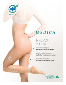 RAJSTOPY MEDICA ALOES RELAX 20 den PRZECIWŻYLAKOWE 2 BEIGE CODE 110 , GABRIELLA