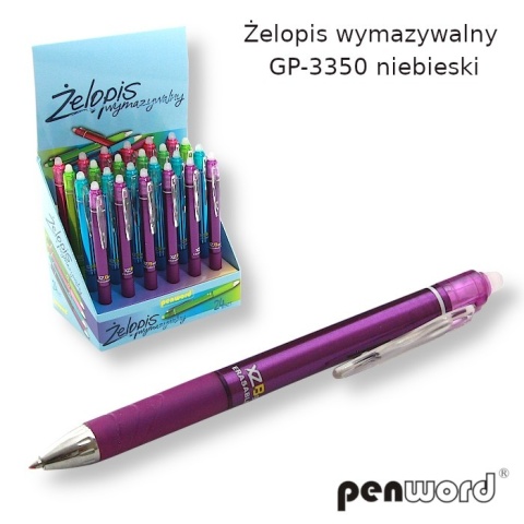 DŁUGOPIS ŻELOPIS WYMAZYWALNY NIEBIESKI TUSZ GP-3350 , PENWORD
