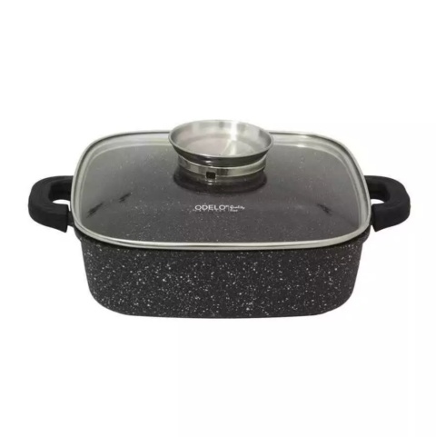 GARNEK GREBLON KWADRATOWY NISKI 24 cm 2,5 L SEREY OD1990 , ODELO